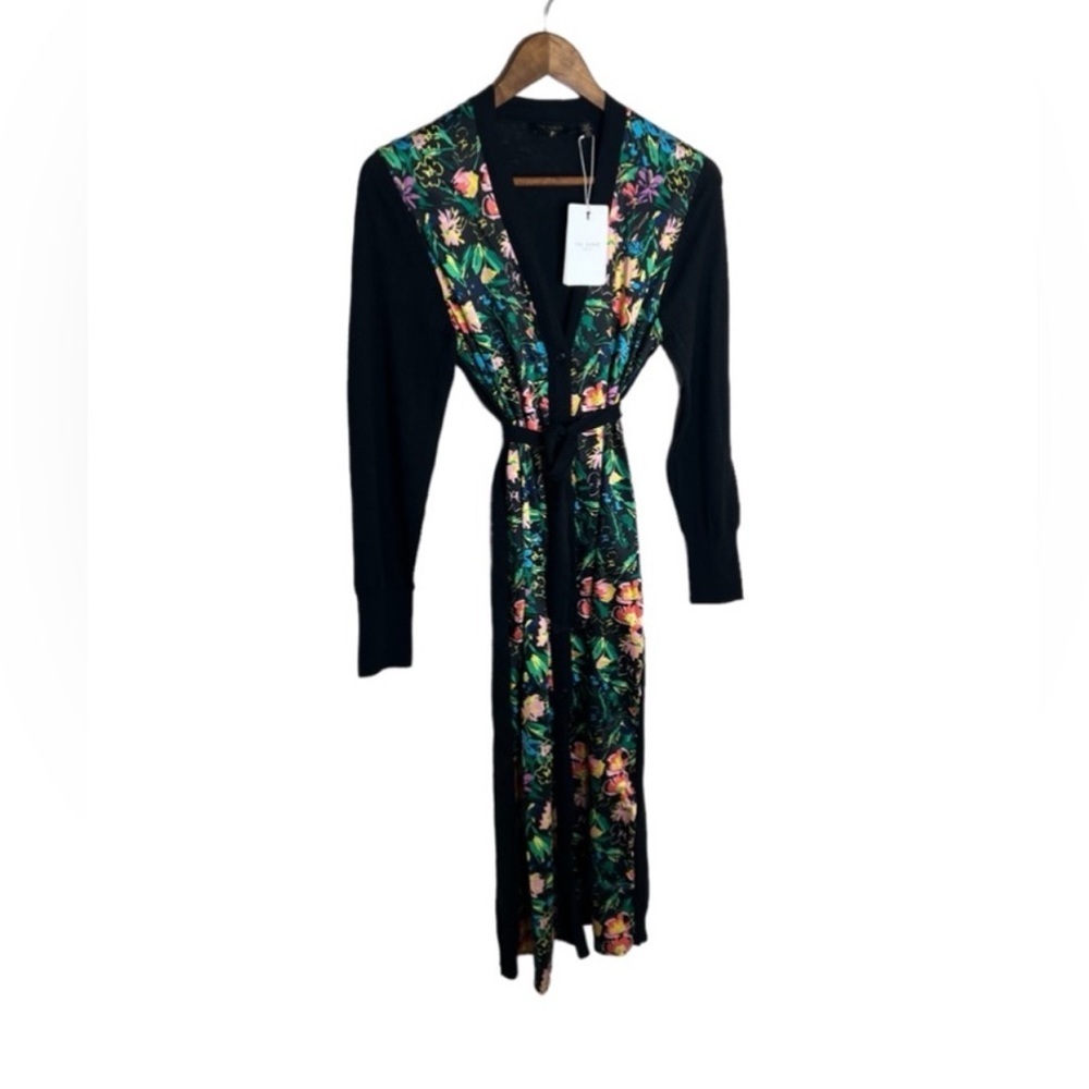 Ted Baker Tilja Longline Woven Front Cardigan - Picture 7 of 14